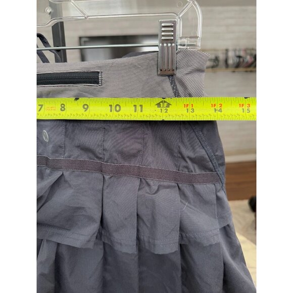 Lululemon Run: Pace Setter Skirt - Heather Grey Black Womens Size 4 - Picture 3 of 5